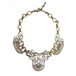 Iced Marquise Crystal Encrusted Statement Necklace 